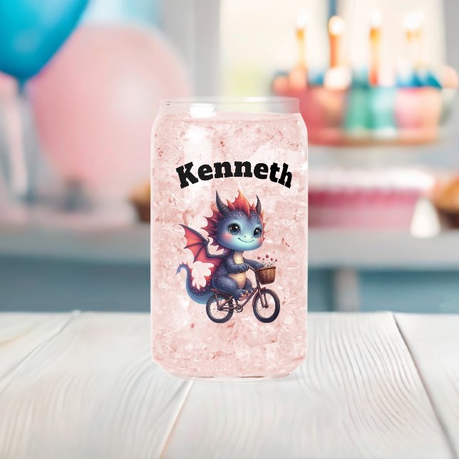 Baby dragon cycles in springtime can glass (Insitu (Baby Shower))