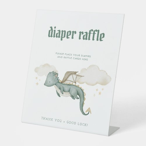 Baby Dragon Diaper Raffle Baby Shower Sign