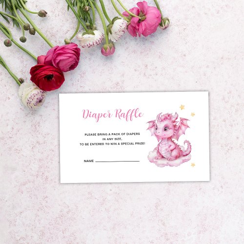 Baby Dragon Diaper Raffle Enclosure Card