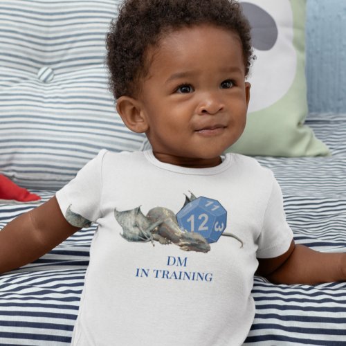 Baby Dragon DM in Training Dice Role Playing Baby Bodysuit