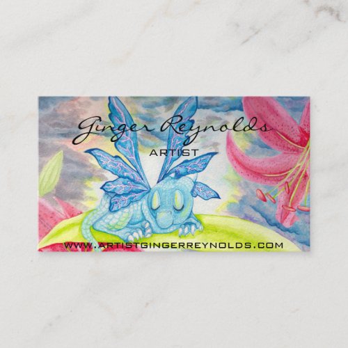 baby dragon fairy business card