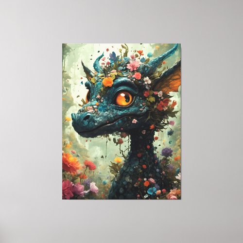 Baby Dragon Fantasy Canvas Print