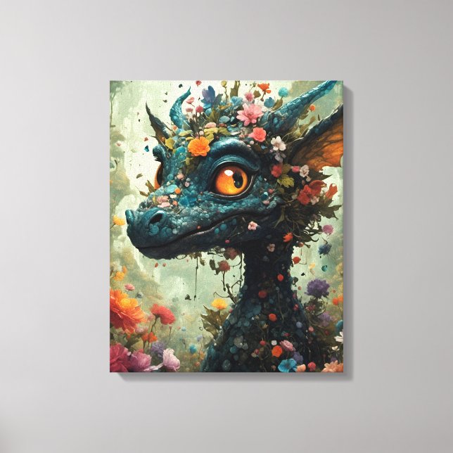 Baby Dragon Fantasy Canvas Print (Front)