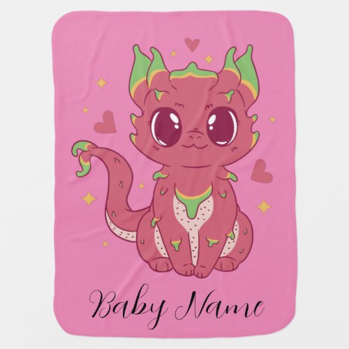 Baby Dragon Fruit Dragon With Baby Name Baby Blanket