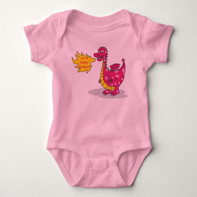 Baby Dragon - Girl Baby Bodysuit (Front)