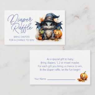 Baby Dragon Halloween Baby Shower Diaper Raffle  Enclosure Card