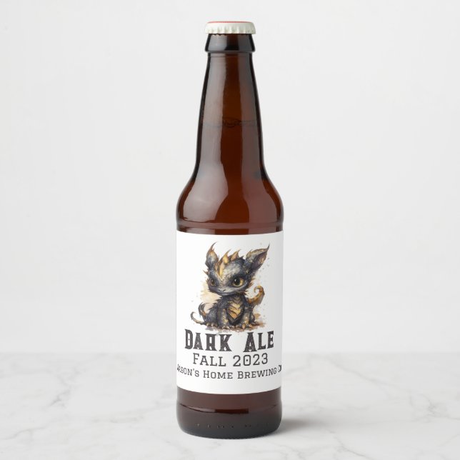 Baby Dragon Home Brew Beer Beer Bottle Label (Front)