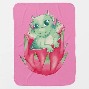 Baby Dragon in a Dragon Fruit Blanket