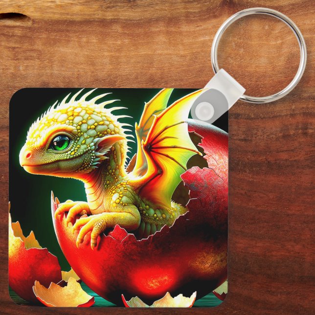 Baby Dragon Keychain (Back)