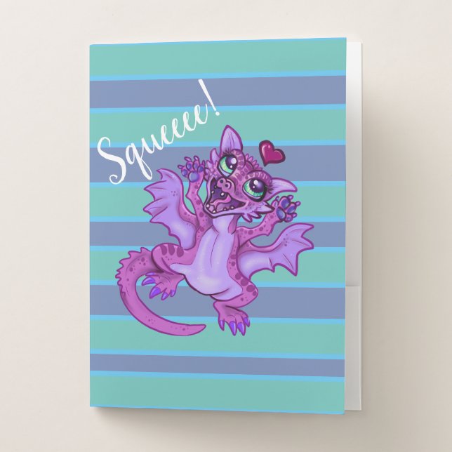 Baby Dragon Love Squee! Pocket Folder (Front)