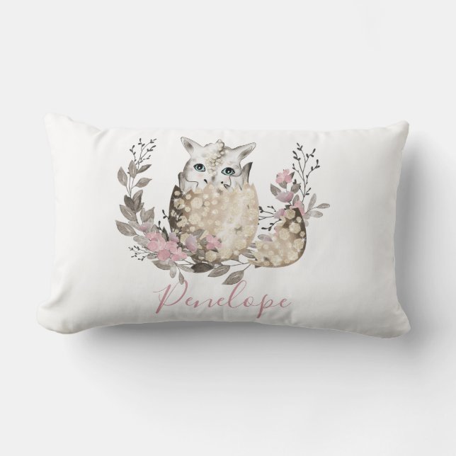 Baby Dragon Monogram Lumbar Pillow (Front)