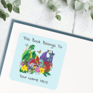 Baby Dragon Nest Fantasy Bookplate