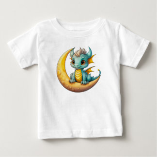 Baby Dragon on the Moon – Fantasy Design for Littl T-Shirt