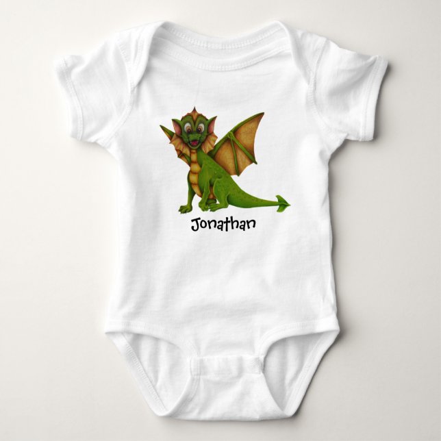 Baby Dragon Personalized Bodysuit (Front)