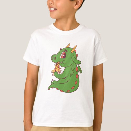 Baby Dragon Pizza T_Shirt