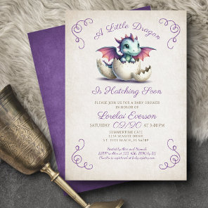 Baby Dragon Shower Invitation