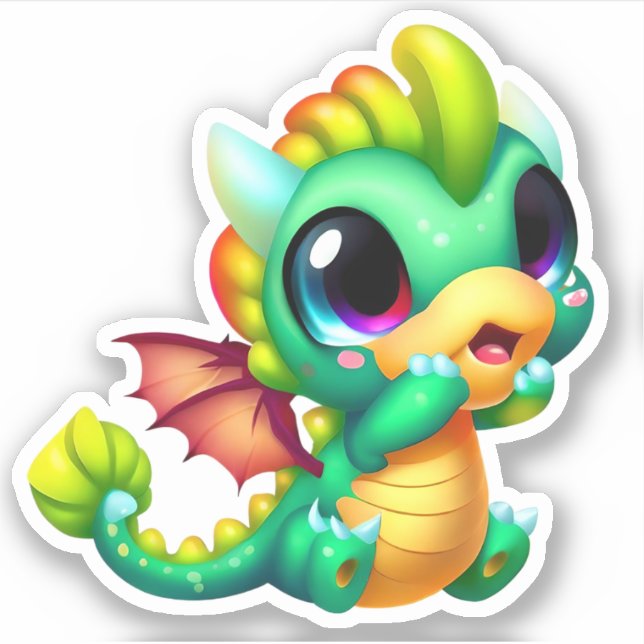 Baby Dragon sticker calling out (Front)