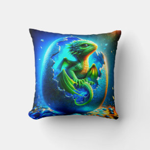 Baby Dragon Throw Pillow