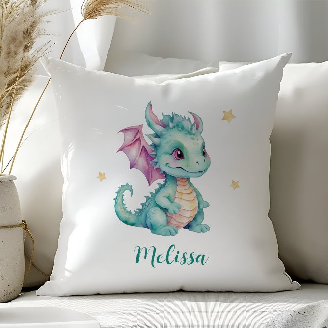 Baby Dragon Throw Pillow (Creator Uploaded)