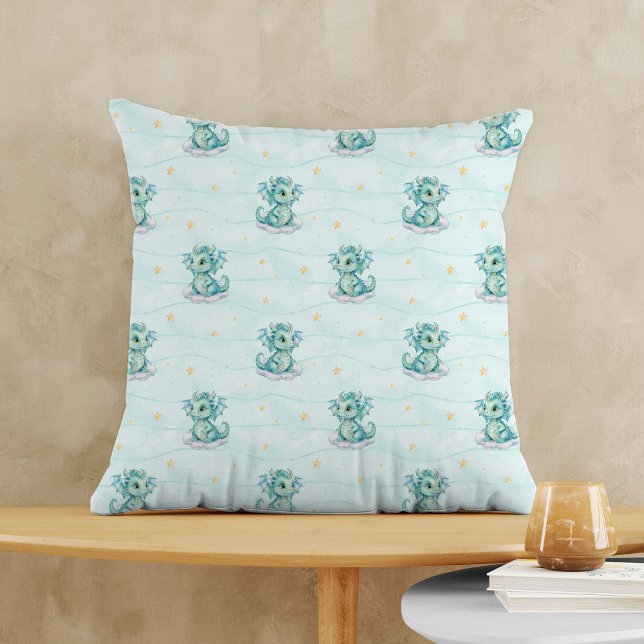 Baby Dragon Throw Pillow (Creator Uploaded)