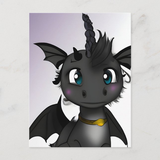Baby Dragon Unicorn Postcard (Front)