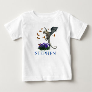 Baby Dragon With Butterflies Personalized T-Shirt