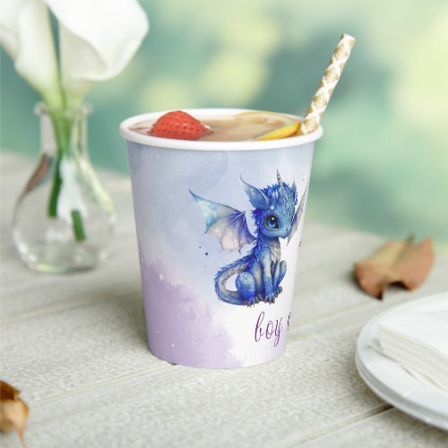 Baby Dragons Gender Reveal Party Paper Cups