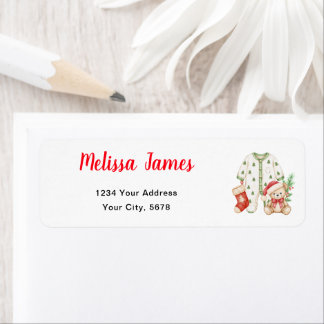Baby Dress Christmas Baby Shower Address Label