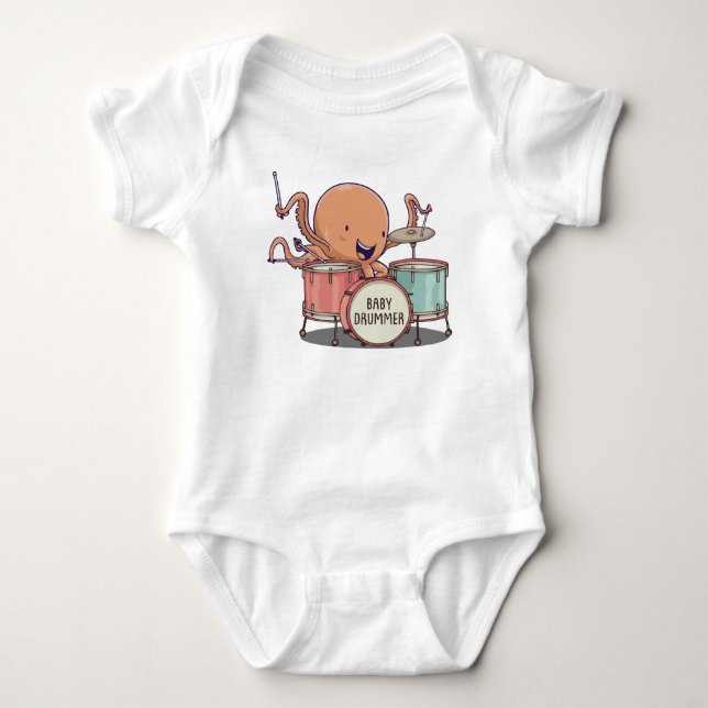 Baby Drummer Baby Bodysuit (Front)