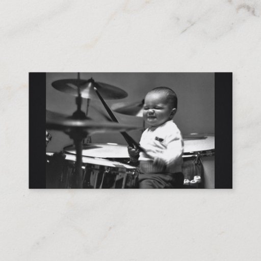 Customizable Baby Drummer Business Card