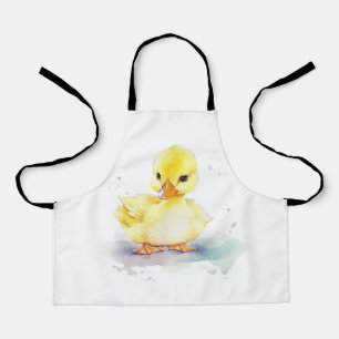 Baby Duck 2 Watercolor All-Over Print Apron