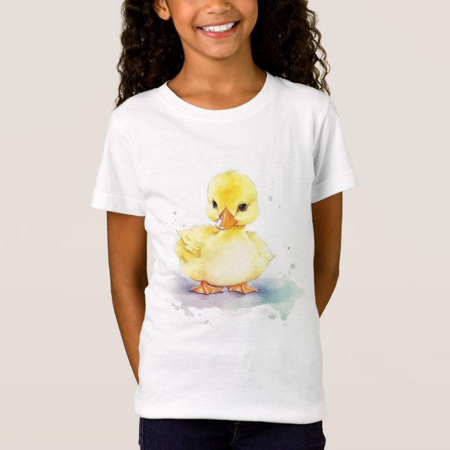 Baby Duck 2 Watercolor T-Shirt (Front)