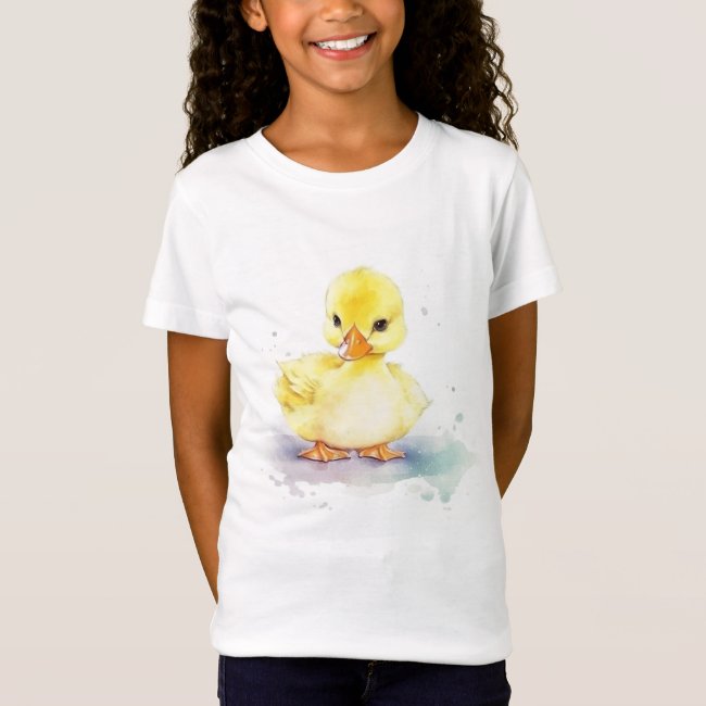 Baby Duck 2 Watercolor T-Shirt