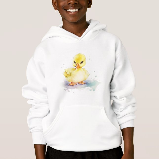 Baby Duck 2 Watercolor T-Shirt Hoodie (Front)