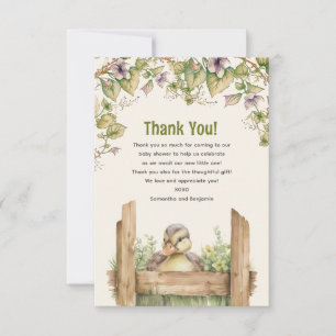 Baby Duck baby shower Thank You Card