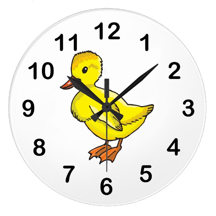 Baby duck cartoon clocks