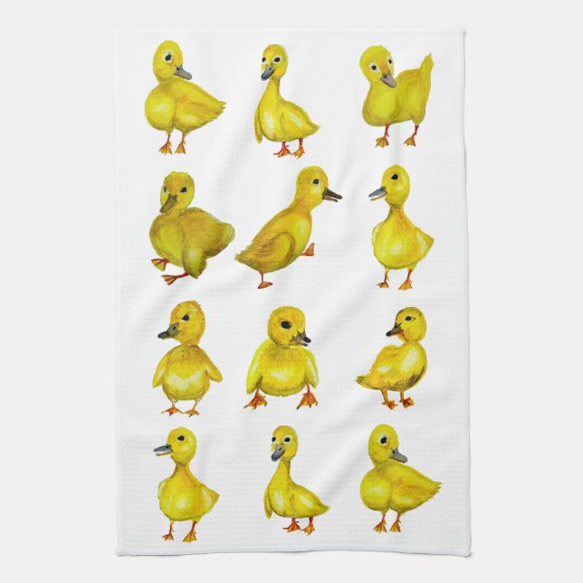 Baby Duck Dishtowel Kitchen Towel (Vertical)