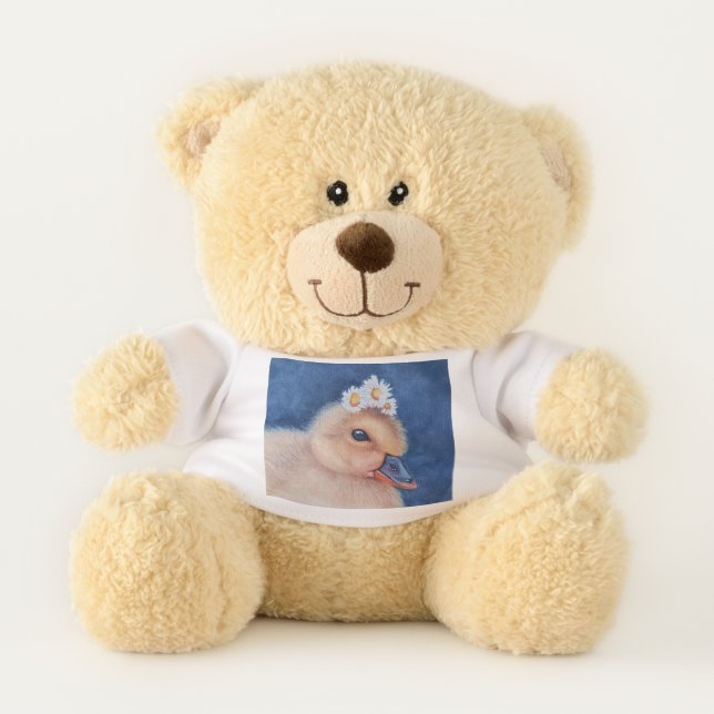 Baby Duck First Birthday Teddy Bear (Front)