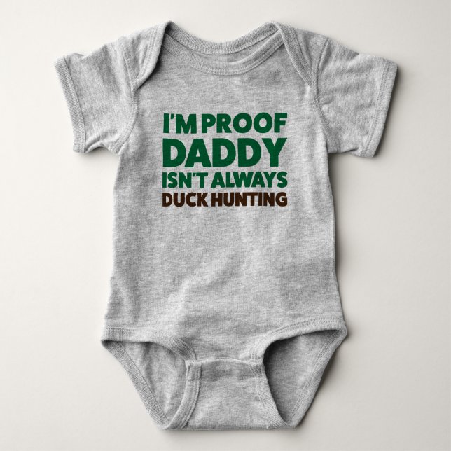Baby Duck Hunting Jersey Bodysuit Shirt (Front)