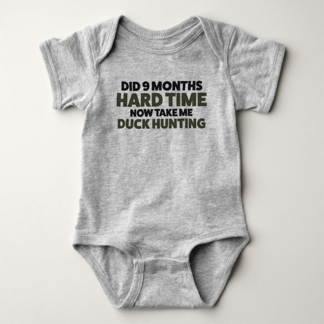 Baby Duck Hunting Jersey Bodysuit Shirt (Front)