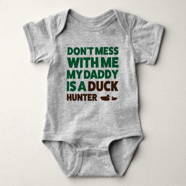 Baby Duck Hunting Jersey Bodysuit Shirt (Front)