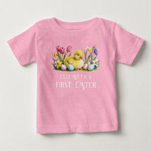 Baby Duck Personalized First Easter T-Shirt