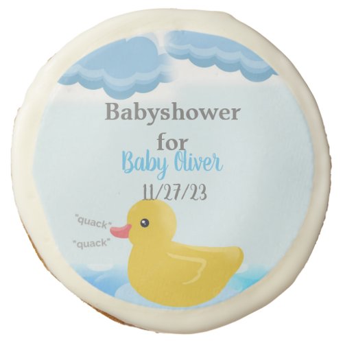 Baby Duck Theme Sugar Cookie