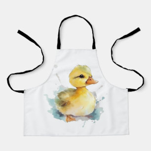 Baby Duck Watercolor All-Over Print Apron