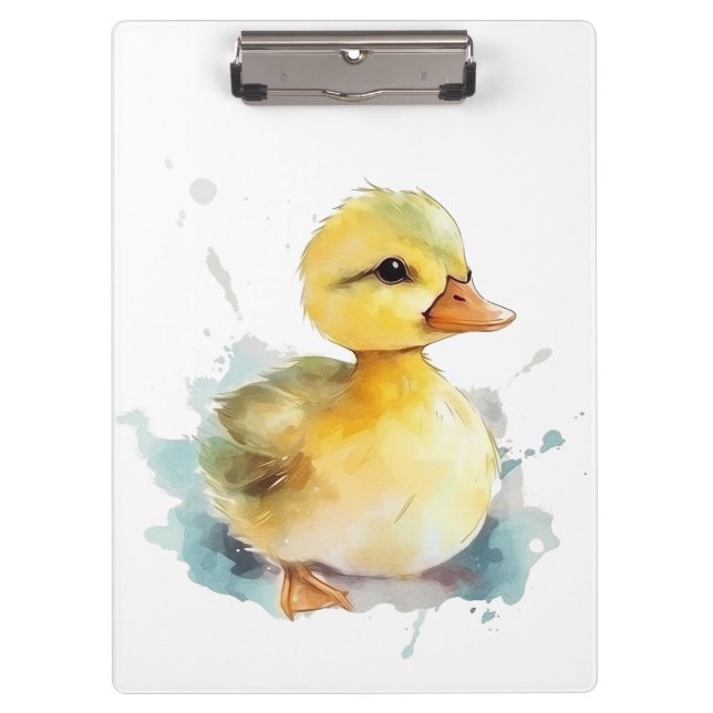 Baby Duck Watercolor Clipboard (Front)
