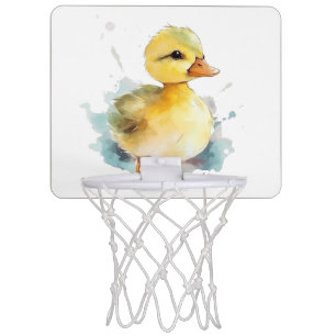 Baby Duck Watercolor Mini Basketball Hoop