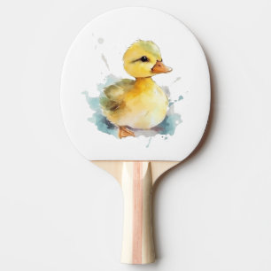 Baby Duck Watercolor Ping Pong Paddle