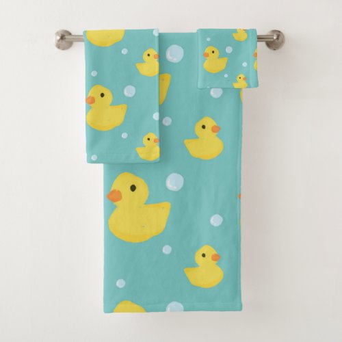 Baby duckling Pattern Bath Towel Set