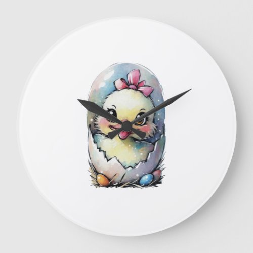 baby duckling with easy feminine large clock
