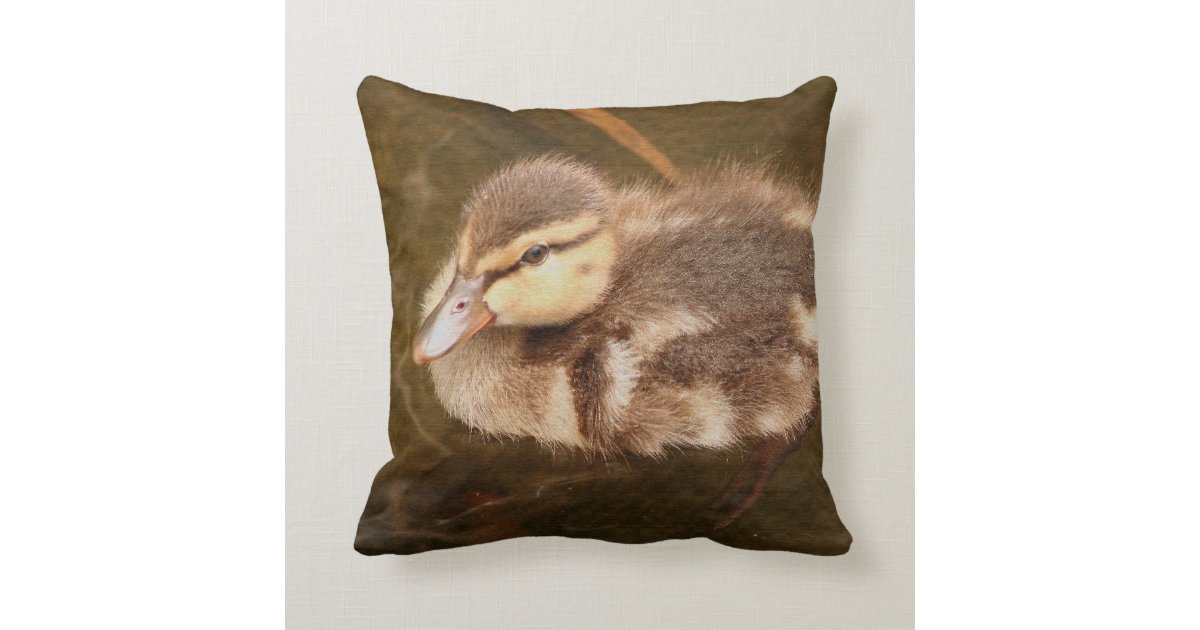Baby Ducks Duckling Bird Wildlife Animals Mallard Throw Pillow Zazzle Com